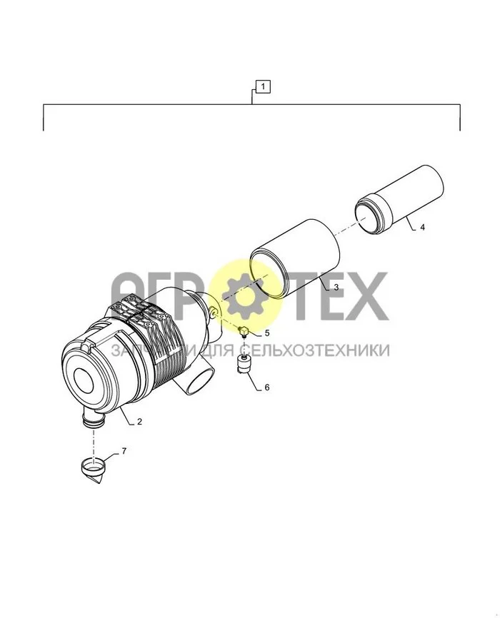 10.202.AB - ВОЗДУХООЧИСТИТЕЛЬ В СБОРЕ (SR200-SR250,TR270,TR320) (№6 на схеме)