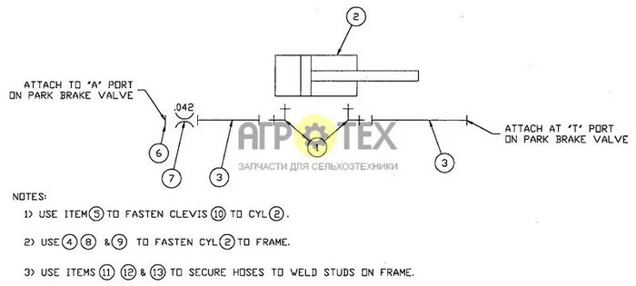 06-025 - FRONT LADDER HYDRAULIC GROUP   'BEFORE SERIAL # 7096' (№13 на схеме)