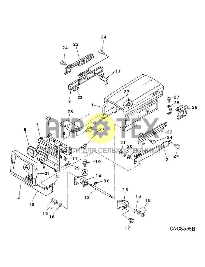 13-01 - SUPERSTRUCTURE, HOOD, PANELS, GRILLE AND SUPPORTS, 234 (№27 на схеме)