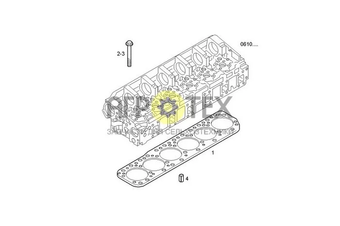 0604.001 - ПРОКЛАДКА ЦИЛИНДРИЧЕСКОЙ ГОЛОВКИ (№4 на схеме)
