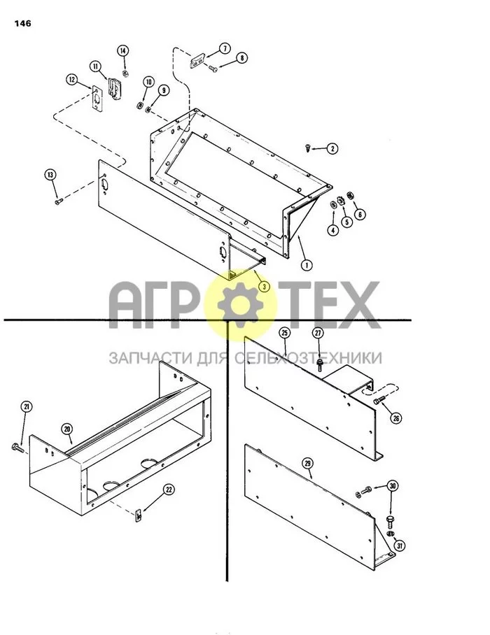 146 - INSTRUMENTS, COMPARTMENT AND PANEL, HOOD, RIGHT SIDE, G, J OR K, L (№6 на схеме)