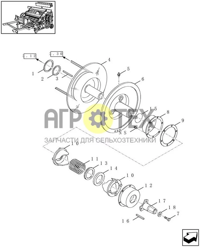 03.17A[01] - DRUM VARI-DRIVE WITH 'POSI-TORQUE' (№5 на схеме)