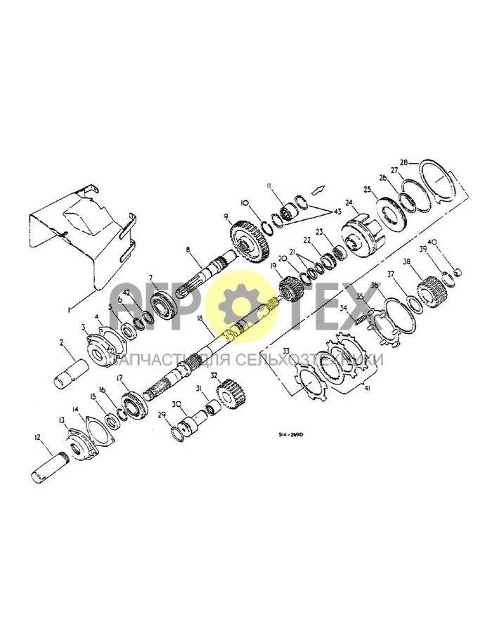 07-083 - НЕЗАВИСИМАЯ СИСТЕМА ОТБОРА МОЩНОСТИ, ДВУХСКОРОСТНАЯ (№27 на схеме)