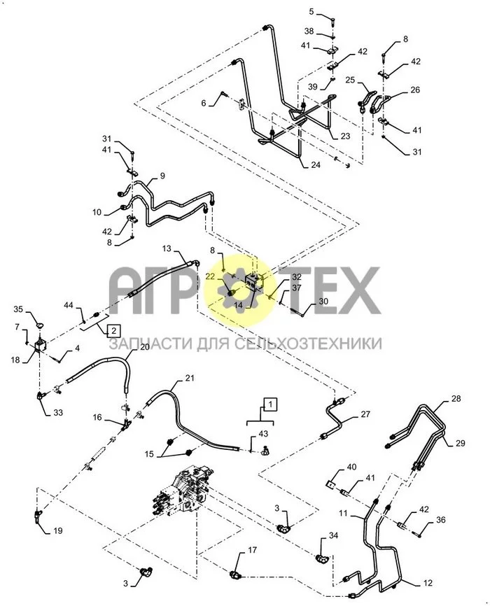 35.701.AX[03] - ПОГРУЗЧИК, КЛАПАН, ТРУБОПРОВОДЫ (№43 на схеме)