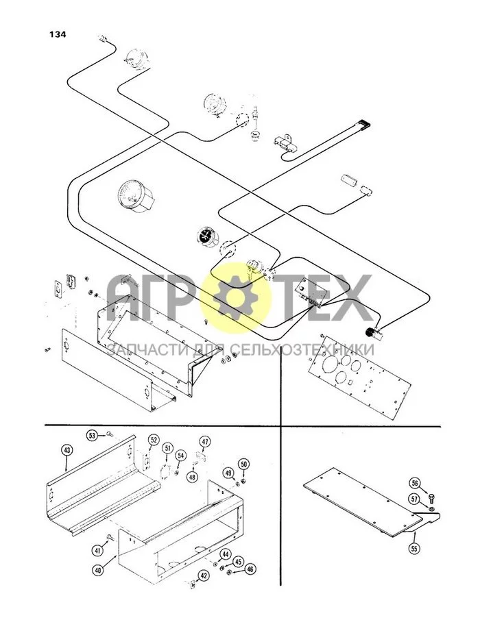 134 - INSTRUMENTS, COMPARTMENT AND PANEL, SAFETY GAUGES, REAR PANEL OR FUEL TANK, G OR F, J OR K, L (№46 на схеме)