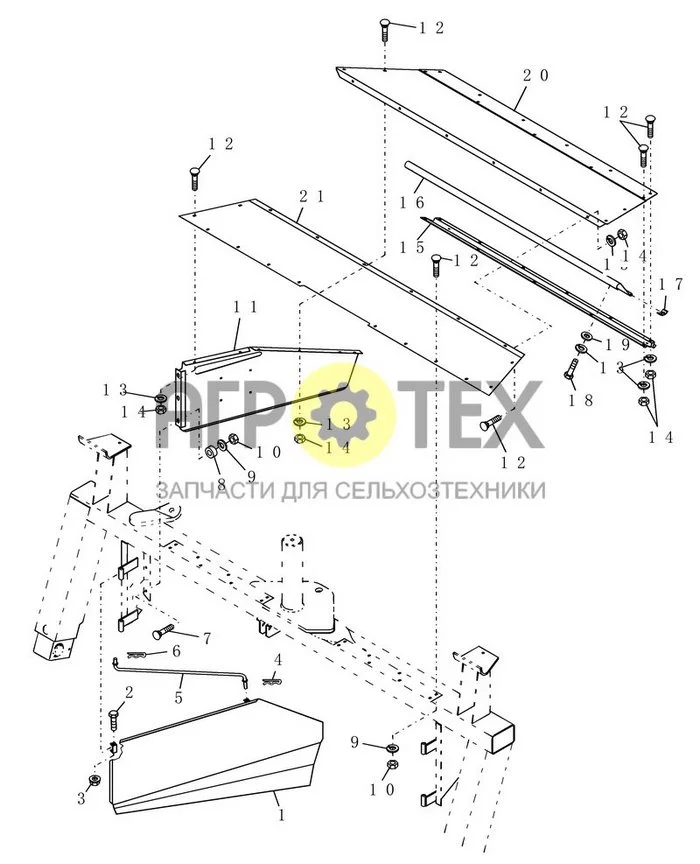 004[A] - WINDROW SHIELDS (№9 на схеме)