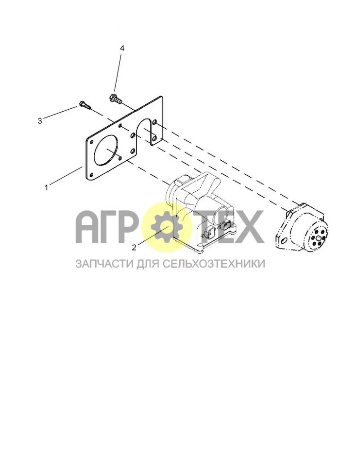 A.50.A[17] - КРЕПЛЕНИЕ РАЗЪЕМА ДЛЯ ЭЛЕКТРОПРИВОДА АГРЕГАТОВ AFS В КАБИНЕ CX50 - CX100 И В КАБИНЕ ТРАКТОРОВ MX80C - MX100C И MX100 - MX170 (№8 на схеме)