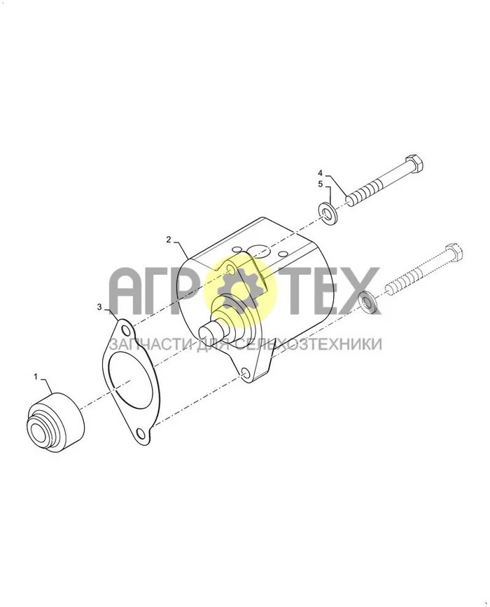 35.100.AP[09] - ГИДРАВЛИЧЕСКИЙ ПОДЪЕМНИК НАСОС, ПРИВОД НА ОДНУ ОСЬ, 35HP AND 40HP (№5 на схеме)