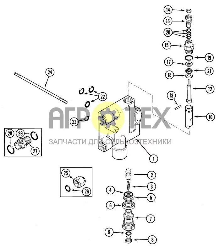 8-60 - HYDRAULIC REMOTE VALVE ASSEMBLY, POWER BEYOND (№2 на схеме)