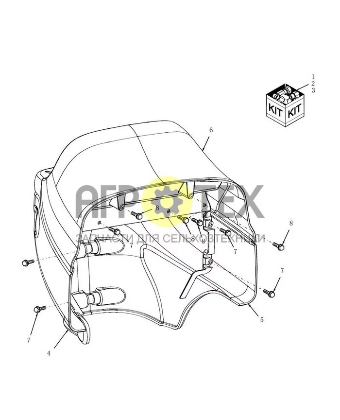 08.03.02 - DELUXE SOUND KIT & REAR HOOD ASSEMBLY (№7 на схеме)