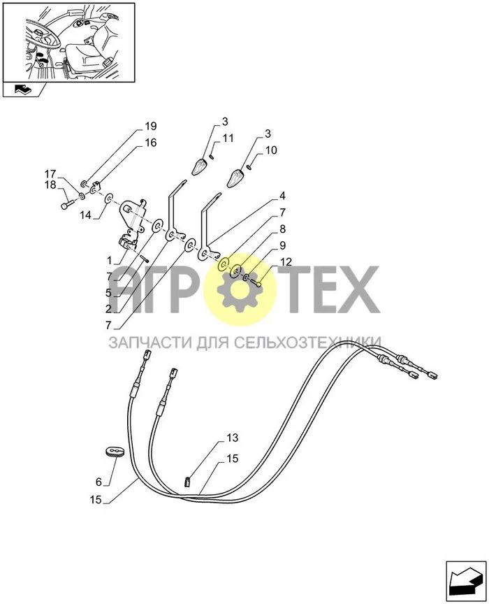 1.92.82/04[01] - THREE REMOTE VALVES & FLOW-RATE REGULATOR FOR EDC - LEVER AND KNOB (VAR.335390 / 743525) (№18 на схеме)