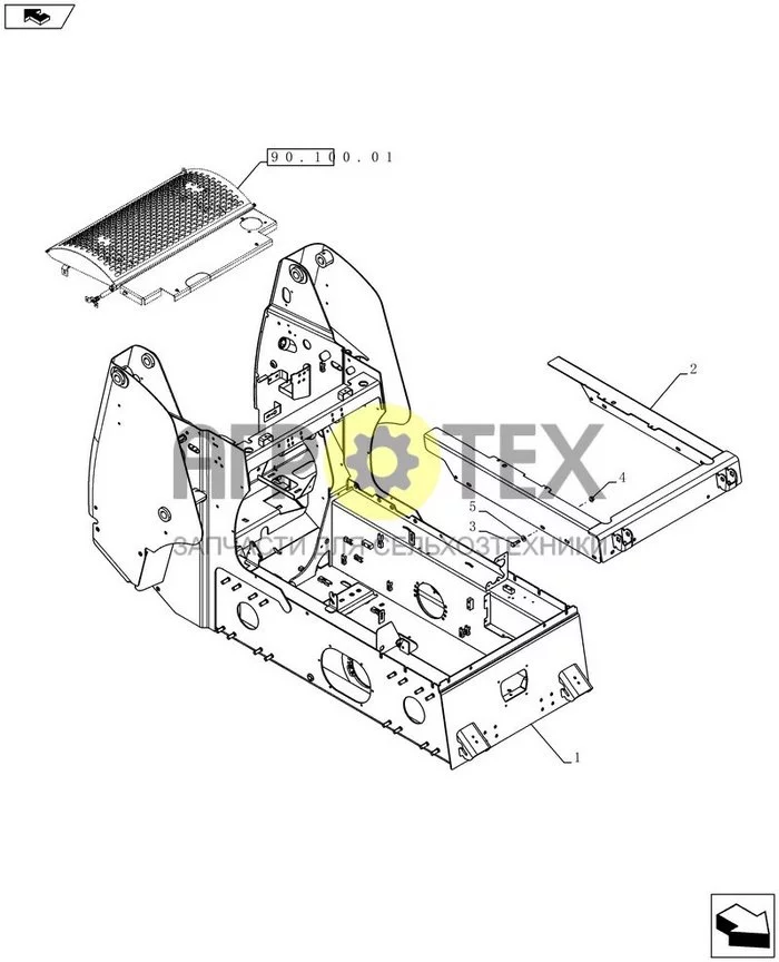 90.100.AG - CHASSIS HOODS AND COVERS (SR175) (№3 на схеме)