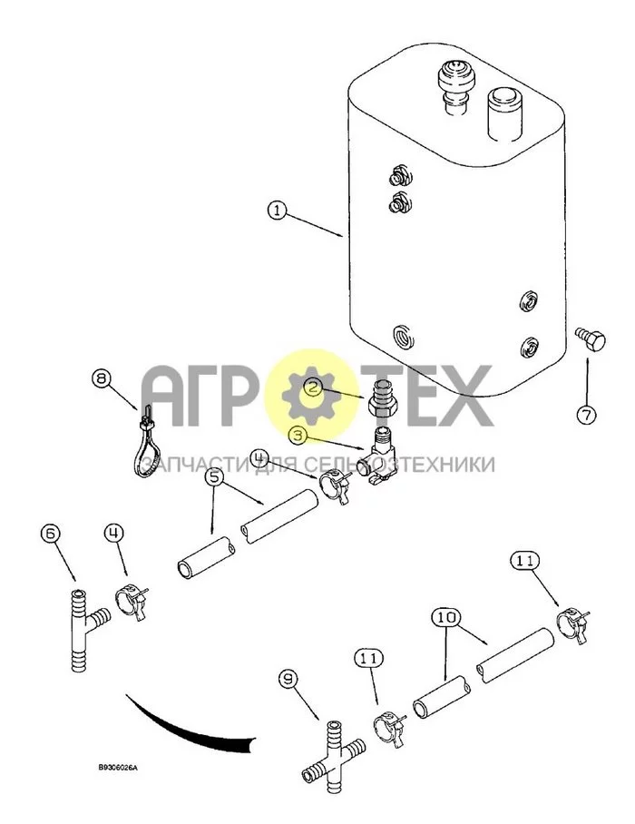 8-04 - HYDRAULIC RESERVOIR DRAIN (№3 на схеме)