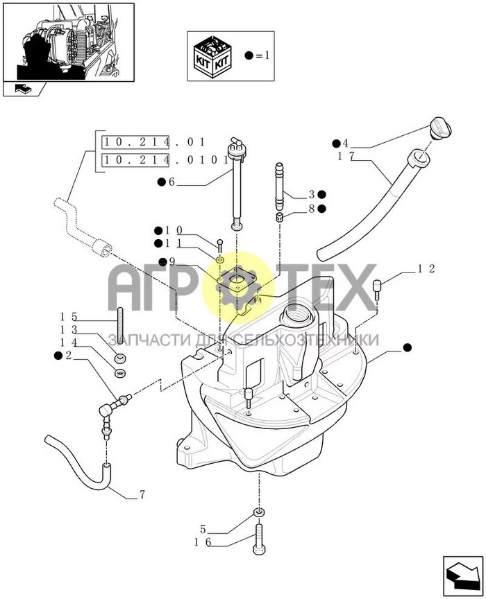 10.216.01[01] - ПЕРЕДНИЙ ТОПЛИВНЫЙ БАК (№14 на схеме)