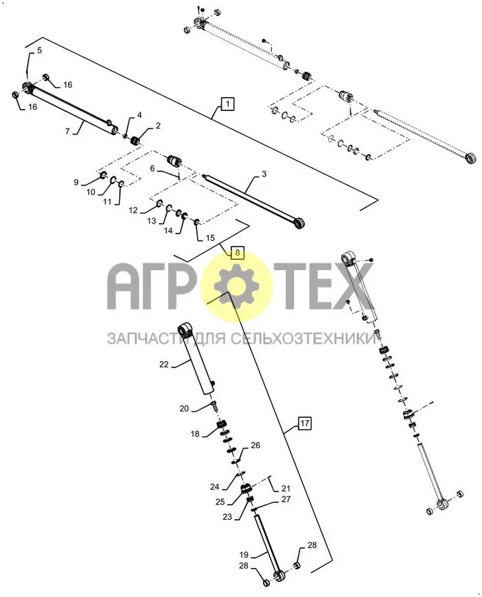 35.701.010 - ШТАНГА, ПОДЪЕМНЫЙ ЦИЛИНДР ; (Var) 500W001A01 ; (Tech Type) SR175B SKID STEER LOADER - STAGE 5 EU (№26 на схеме)