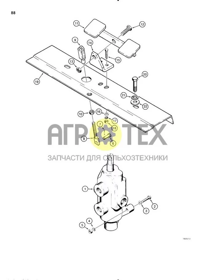 088 - AUXILIARY HYDRAULIC CIRCUIT CONTROLS (№5 на схеме)