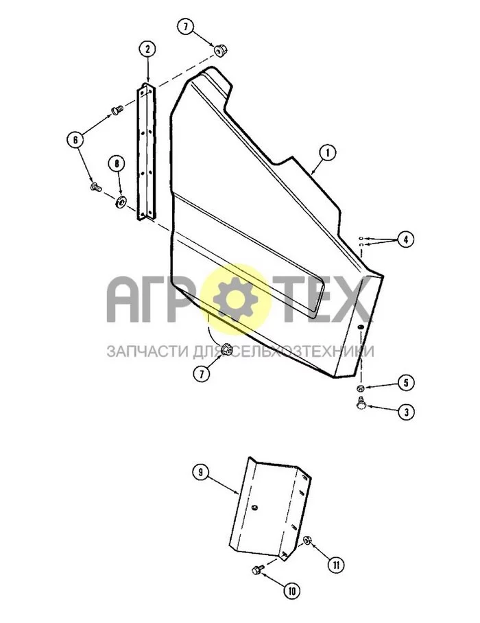, 9C-12 - ЩИТОК ПРИВОДА ШНЕКА И ОПОРЫ (№11 на схеме)