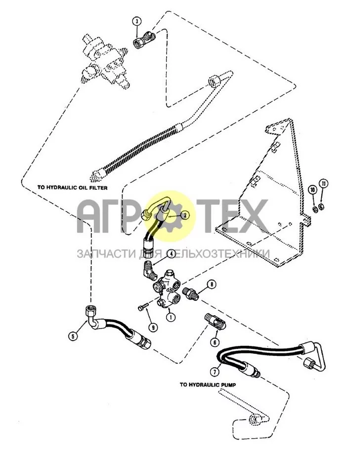 158 - FLOW DIVIDER KIT, REAR STEERING (№11 на схеме)