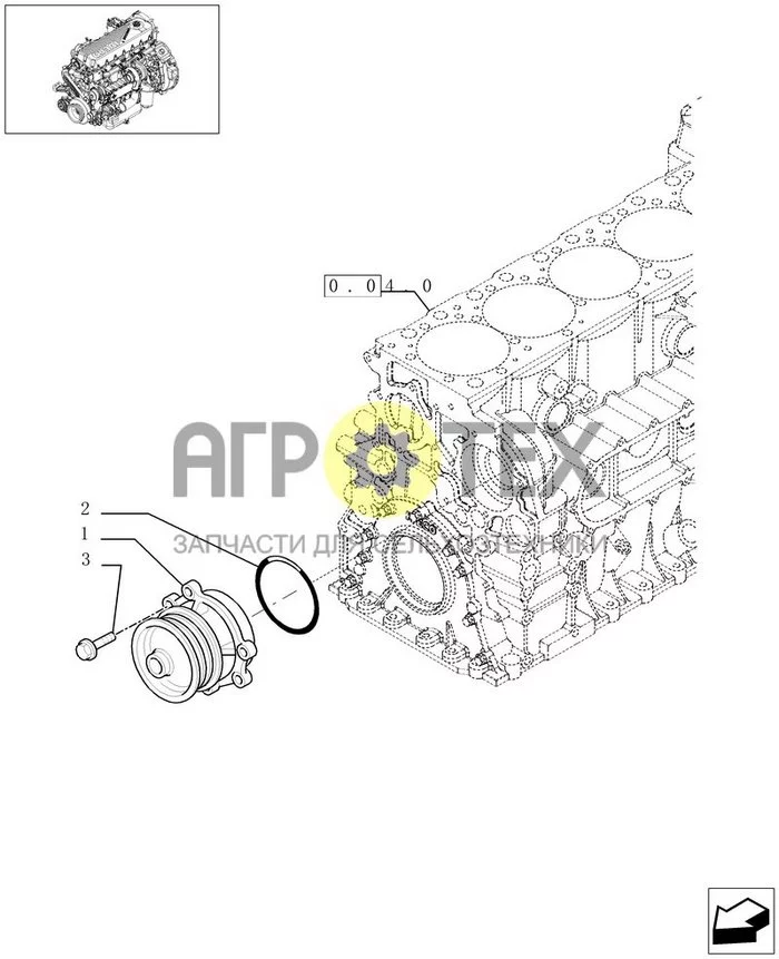 0.32.0[01] - WATER PUMP & RELATED PARTS (99468768) (№2 на схеме)