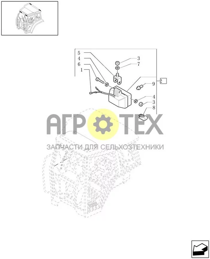 1.91.7/02 - (АРТИКУЛ 754) РАБОЧИЕ ФОНАРИ- ПОВОРОТНЫЙ МАЯЧОК (№4 на схеме)