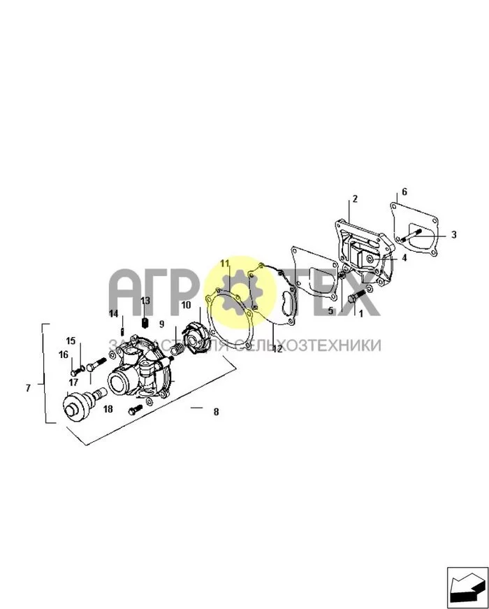 0.32.0 01 - WATER PUMP ASSEMBLY (№16 на схеме)