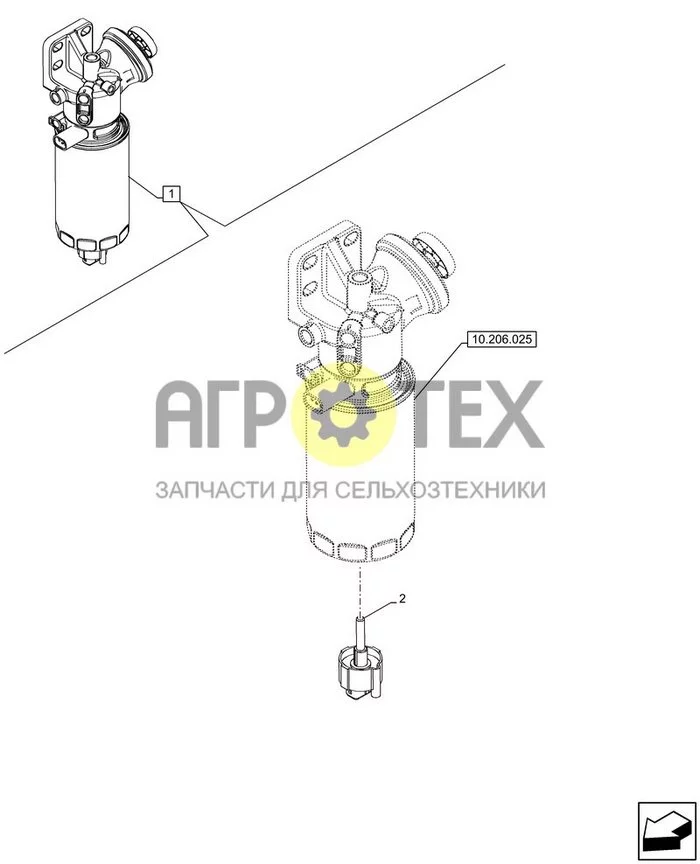 55.010.020 - VAR - 749771 - COLD START, FUEL FILTER, SENSOR ; (Tech Type) FARMLIFT 636 (№2 на схеме)