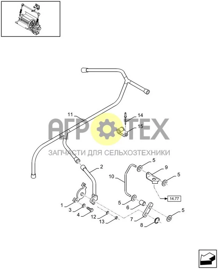 14.79[01] - CROP PRO PLUS TM, BELT DRIVE, ELECTRICAL CONTROL (№3 на схеме)