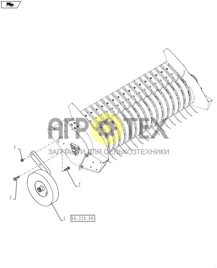 60.220.06 - КОЛЕСО ПОДБОРА RH (№2 на схеме)