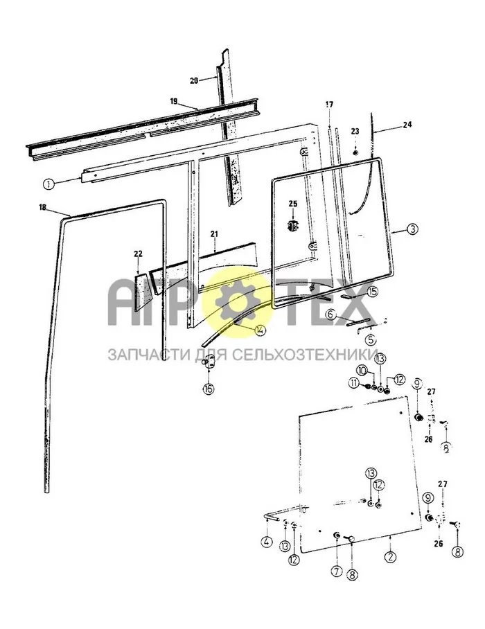 22 - COMPLETE SIDE PANEL LEFT HAND, 433-733 S.L. (№0 на схеме)