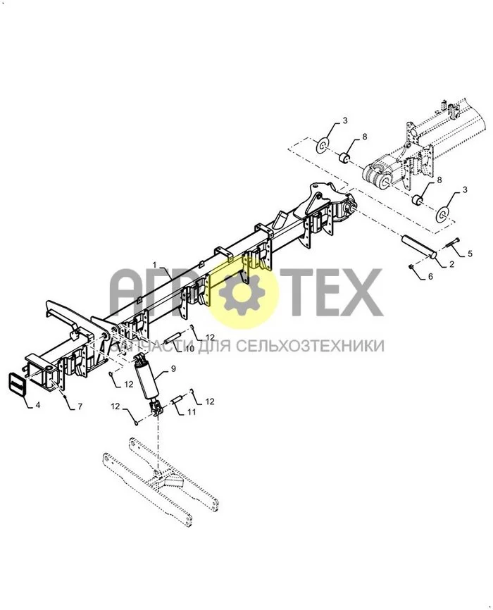 39.902.AB[03] - КОСМИЧЕСКОГО ПРОСТРАНСТВА В МИРНЫХ, , РАМА КРЫЛА ; (Var) P55B01, P55C01 (№7 на схеме)