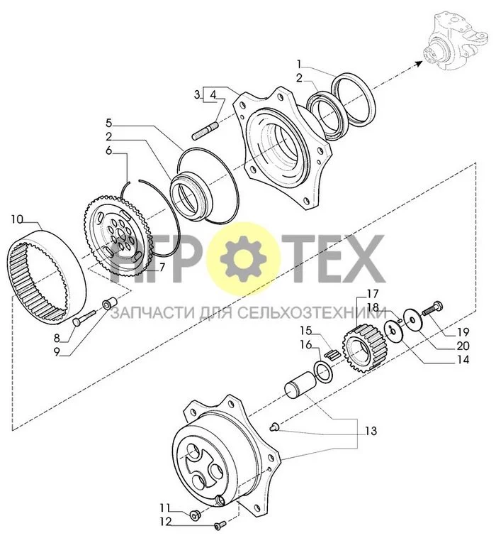 05-16[02] - PLANETARY DRIVE FOR FRONT AXLE 'C'/. . . .----> (№9 на схеме)
