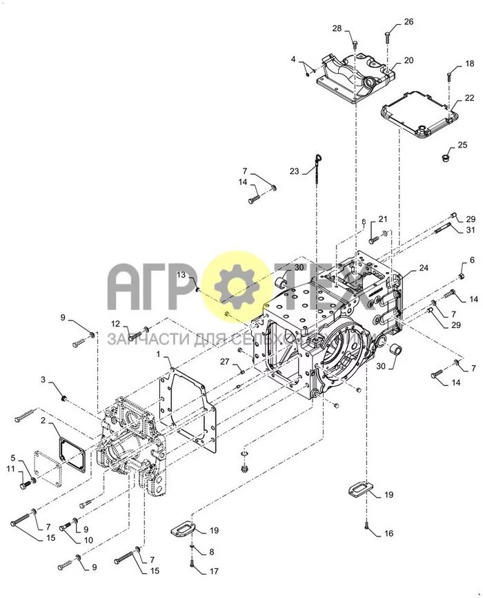 21.110.AB[03] - VAR - 743927042, КОРПУС ГЛАВНОГО СЦЕПЛЕНИЯ (№27 на схеме)