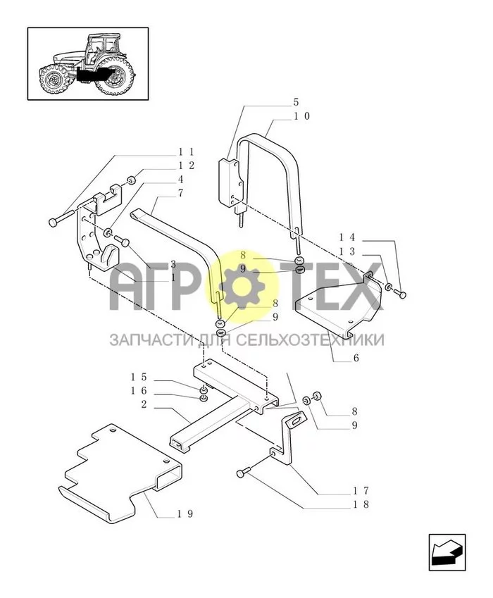 1.14.7 - FUEL TANK SUPPORT - BRACKETS, TIE-RODS - SUPPORTS (№14 на схеме)