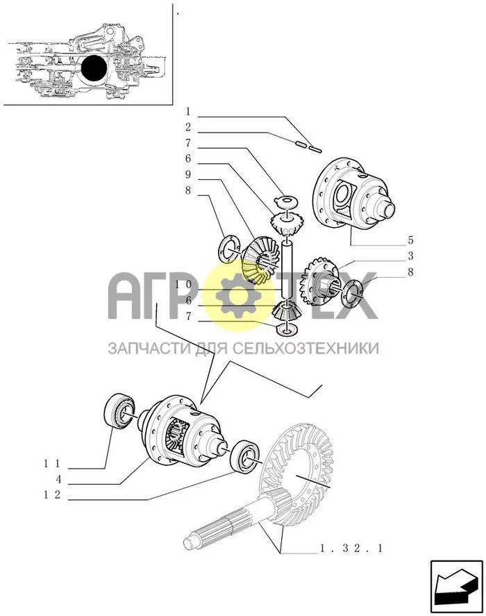 1.32.4[02] - ДИФФЕРЕНЦИАЛЫ - ЗАПЧАСТИ (№12 на схеме)