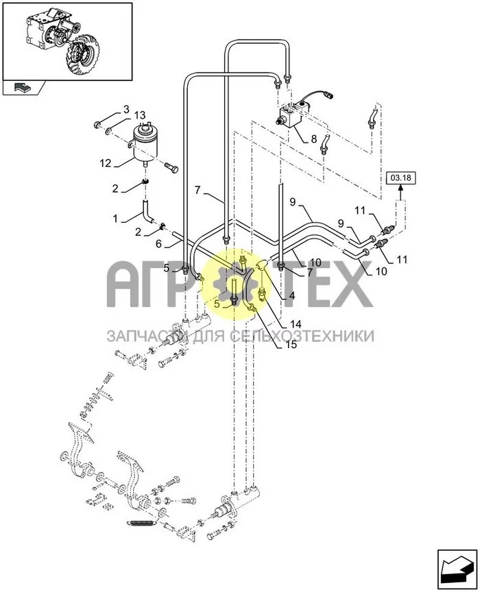 03.16[01] - CIRCUIT FOR HYDRAULIC BRAKES - C305 (№16 на схеме)