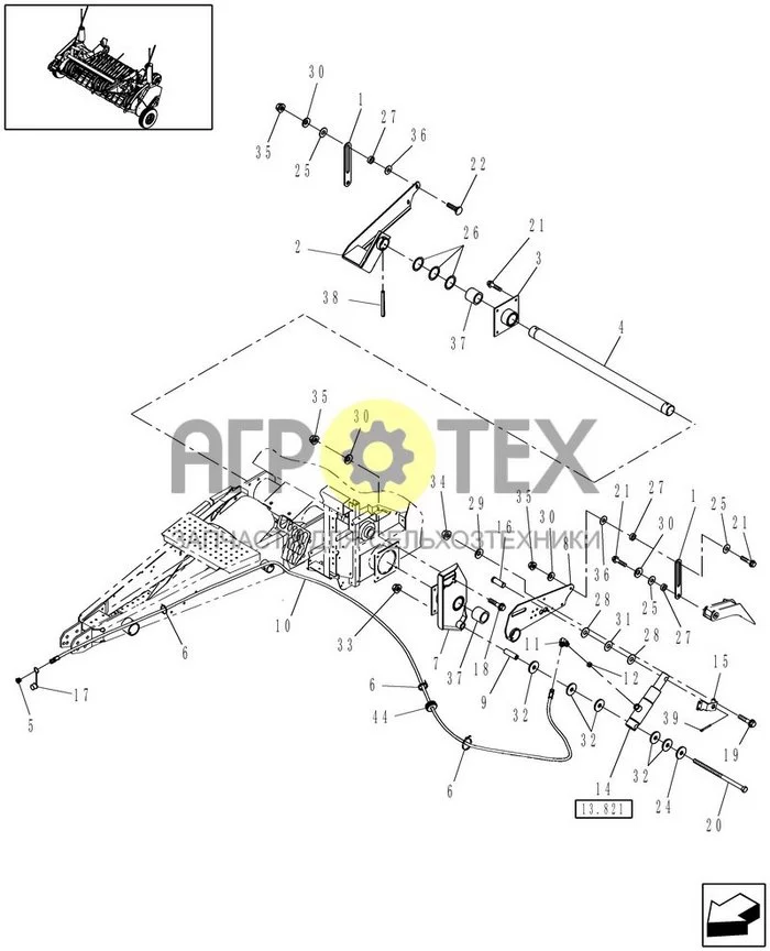 13.812 - PICKUP LIFT, HYDRAULIC, ROTOR (№30 на схеме)