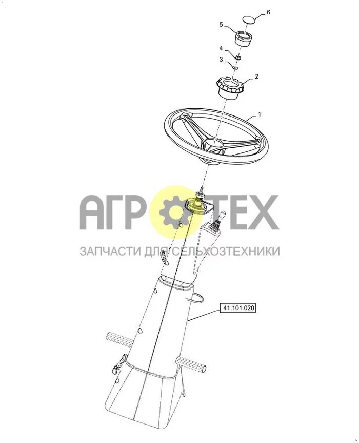 41.101.010 - РУЛЕВОЕ КОЛЕСО (№3 на схеме)