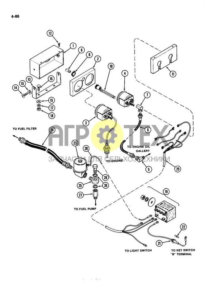 4-086 - ENGINE AUTOMATIC SHUT OFF KIT (№18 на схеме)