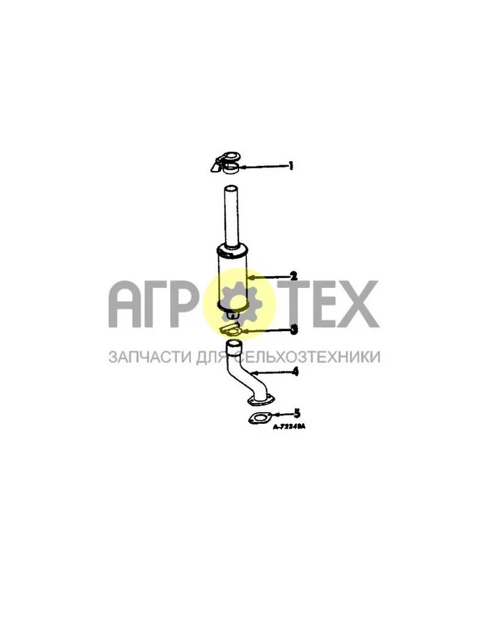 B-31 - ВЫХЛОПНАЯ СИСТЕМА ДЛЯ ТРАКТОРОВ 3414, 3444 И ВИЛОЧНОГО ПОГРУЗЧИКА 7000 (№0 на схеме)