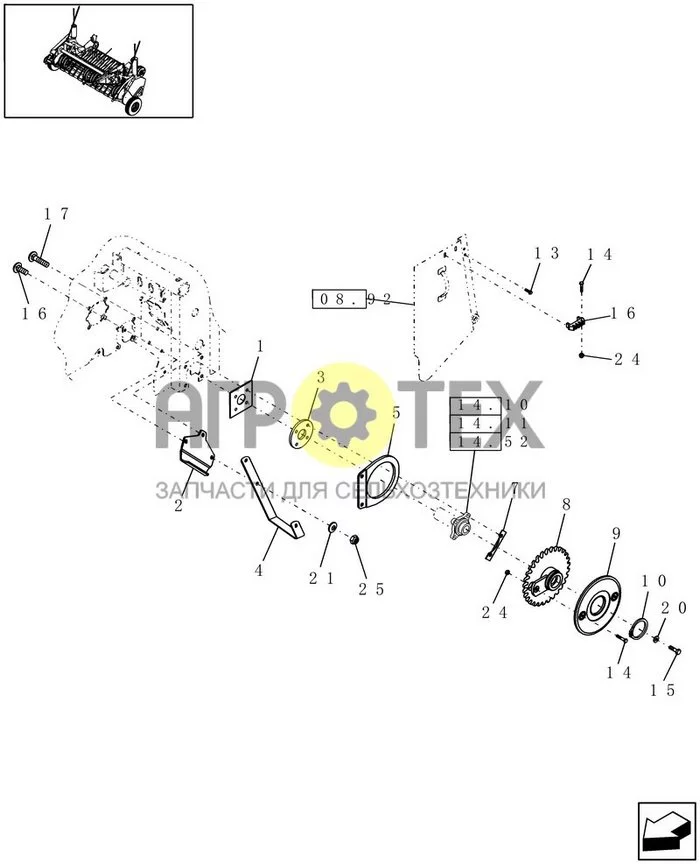 13.337 - 1.8M DUAL CAM WIDE PICKUP & STUFFER FEEDER MOUNTING, EUROPE & R.O.W. (№21 на схеме)