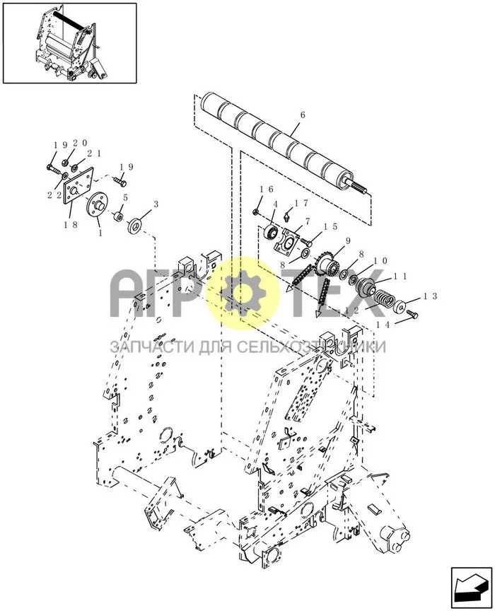 015 - DRIVE ROLLER (№21 на схеме)