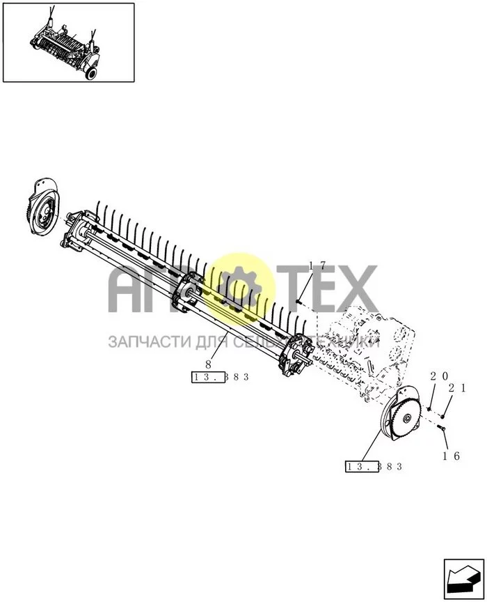 13.390 - 1.8M WIDE PICKUP, REEL KIT (№20 на схеме)