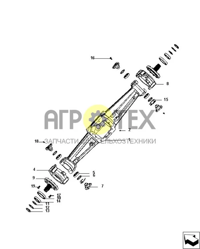 1.40.0 02 - FRONT AXLE STEERING KNUCKLES (4WD) (№16 на схеме)