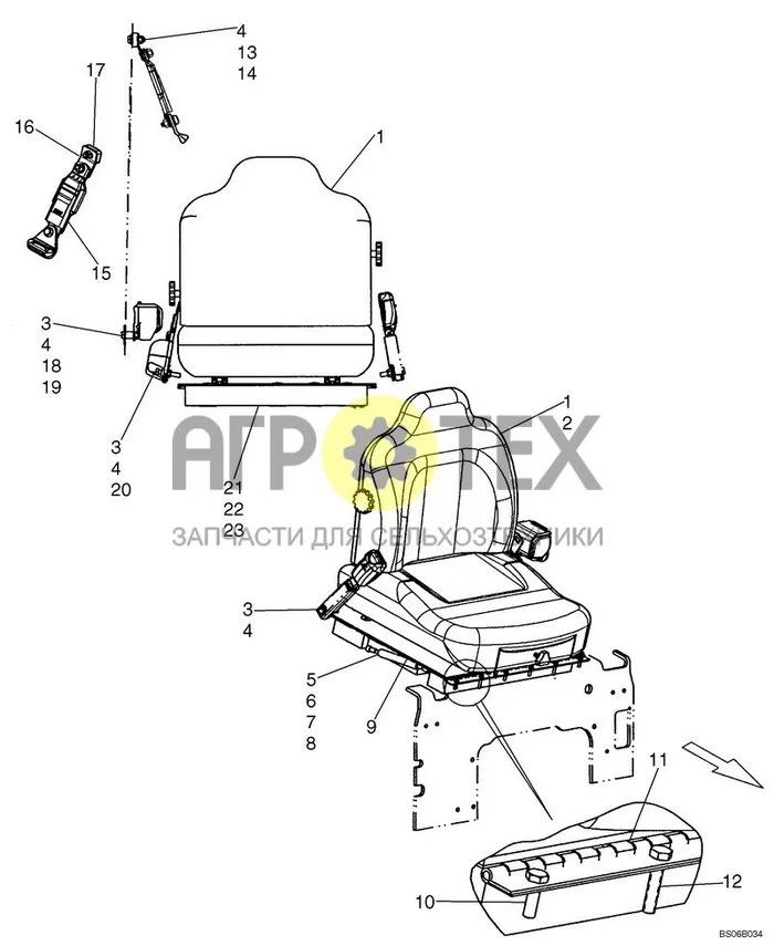 09-19A - SEAT, MOUNTING - SUSPENSION, RETRACTABLE SEAT BELT (№10 на схеме)
