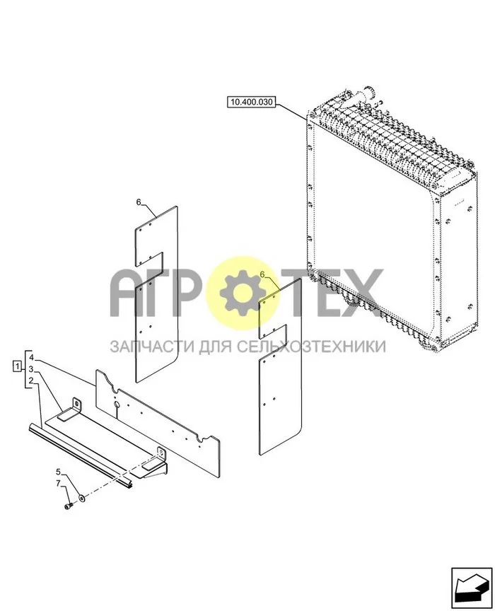 10.400.070 - VAR - 330009, 390018 - РАДИАТОР, РАМА, КАБИНА (№7 на схеме)