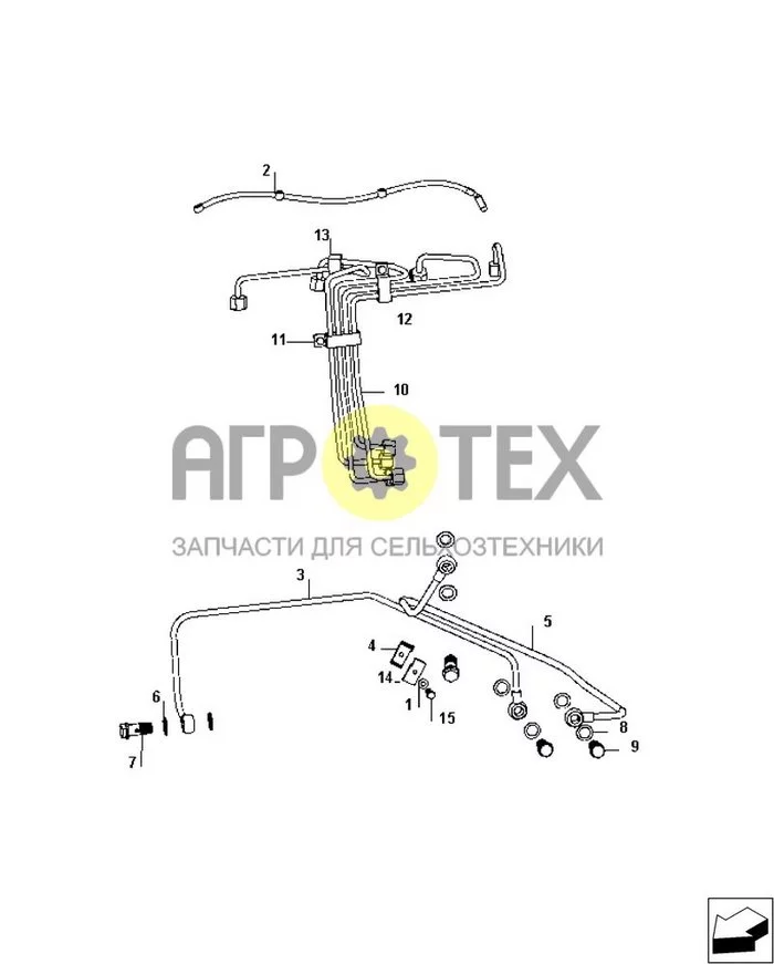 10.210.AF[01] - ТОПЛИВОПРОВОДЫ (FIP), 55-75 л.с. (№6 на схеме)