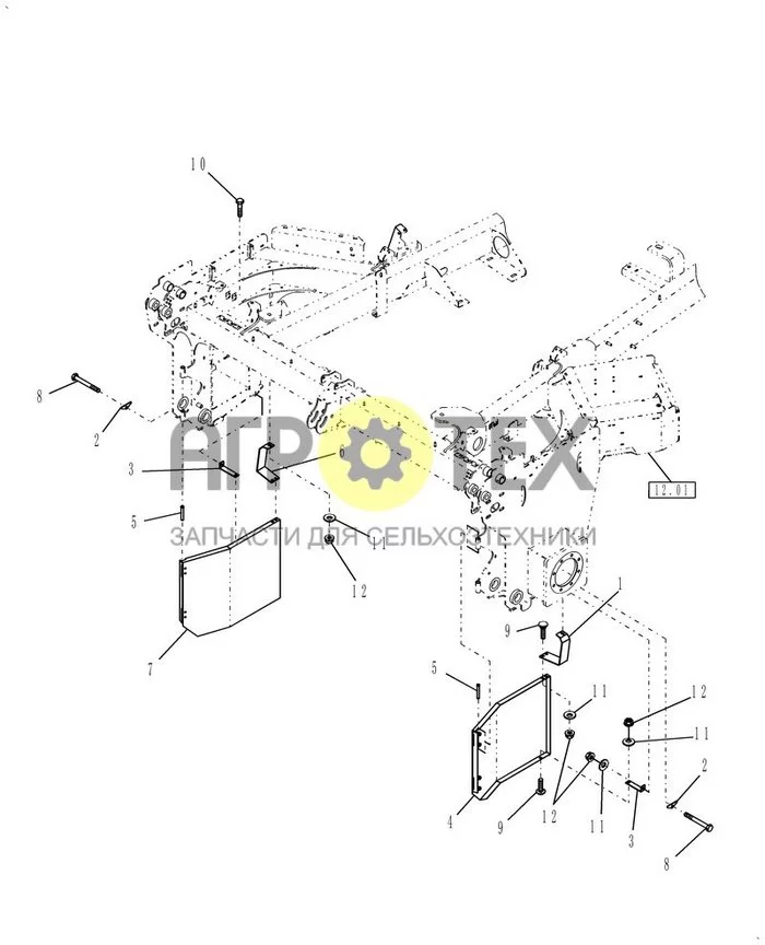 08.04 - SHIELDING, WINDROW, DRAPER OPTION (№11 на схеме)