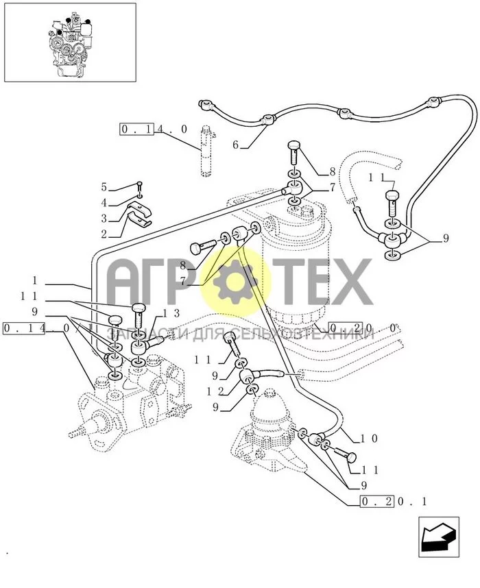 0.20.3 - ТОПЛИВОПРОВОДЫ (98465744) (№7 на схеме)