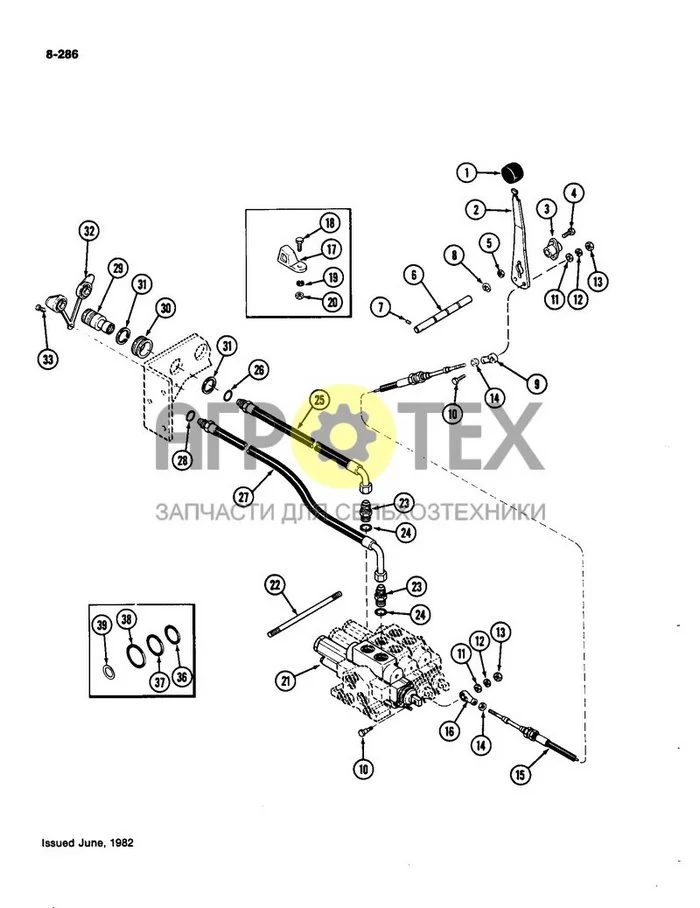 8-286 - REMOTE HYDRAULIC ATTACHMENT, THIRD CIRCUIT, P.I.N. 8860450 AND AFTER (№13 на схеме)