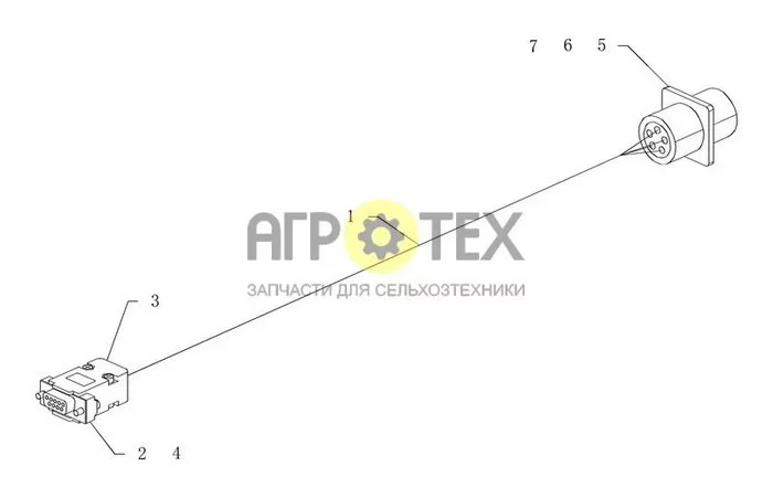 A.50.A[54] - TASK CONTROLLER GPS CABLE (SOCKETS) (№7 на схеме)